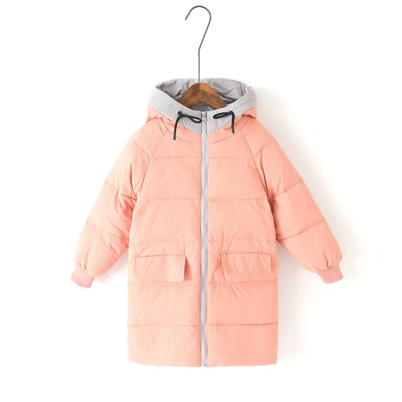 Winter Coats Children Girls Fashion Hooded Jacket Boys Thick Warm Children Zipper Clothing Red Kids Winter Coat