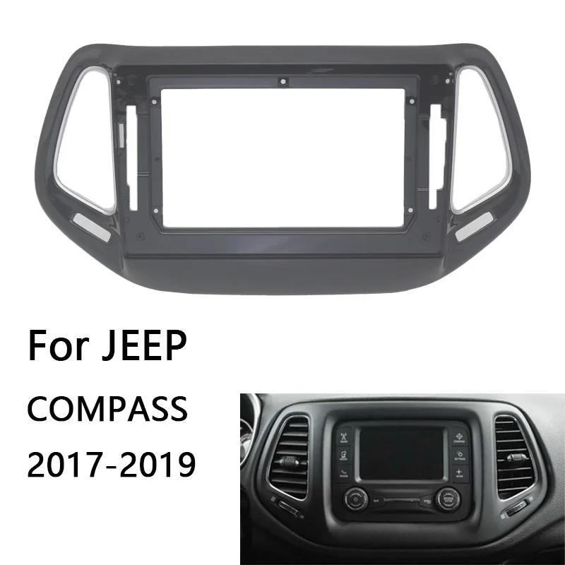 Copertura Telaio Trim Accessori Auto Interni Faro Interruttore Della Lampada Pulsante Decorazione Copertura Trim Adesivi Per Jeep Per Compass 2017 2018 2019 2020 Modanatura Interna Trim(ABS Chrome