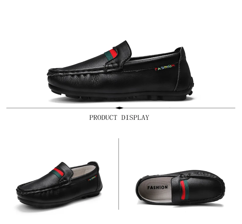 2019 New Autumn Genuine Leather children's Shoes for Boys Mocassins Fashion Kids Shoes For Girls Boys Casual Flat Slip On Loafers (6)