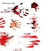 Новинка 2 шт Водонепроницаемый кровавая Татуировка шрамы Хэллоуин ужас террор рана страшная кровь травма наклейки CLA88