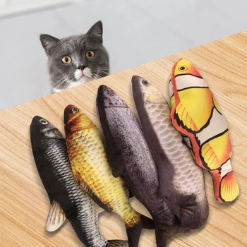 

20/30/40cm Electronic Cat Toy Pet Cat Toys Chewing Playing Biting Supplies Electric USB Charging Simulation Fish Toy Dropshiping
