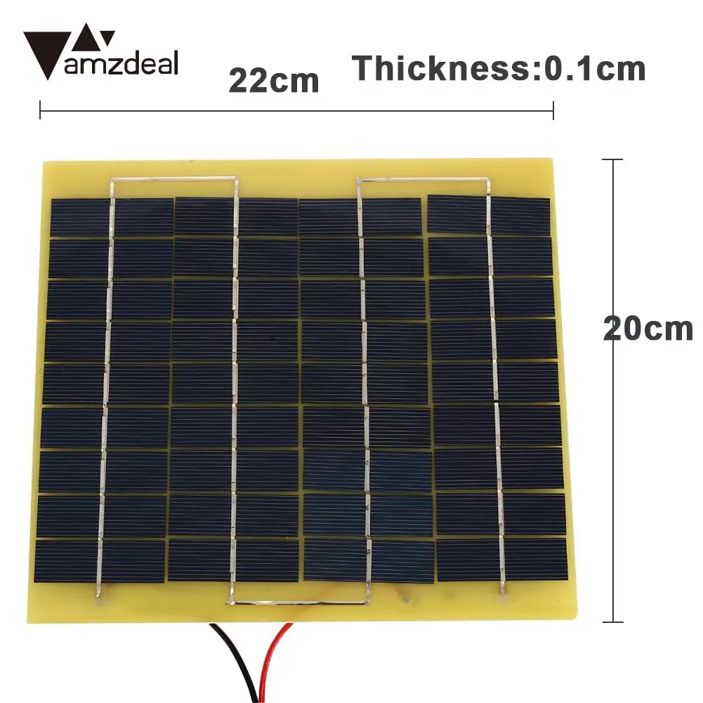 Portable 5W 18V Solar Panel Solar Charger Charging Portable Power Bank For Emergency Power Supply Car Battery Chargiing Travel