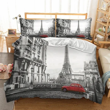 

Fashion 3D Eiffel tower Printing Bed Sets Duvet Cover Set, Pillow Cover 2/3 Pcs Bedding Set US/UK/AU 11 Size