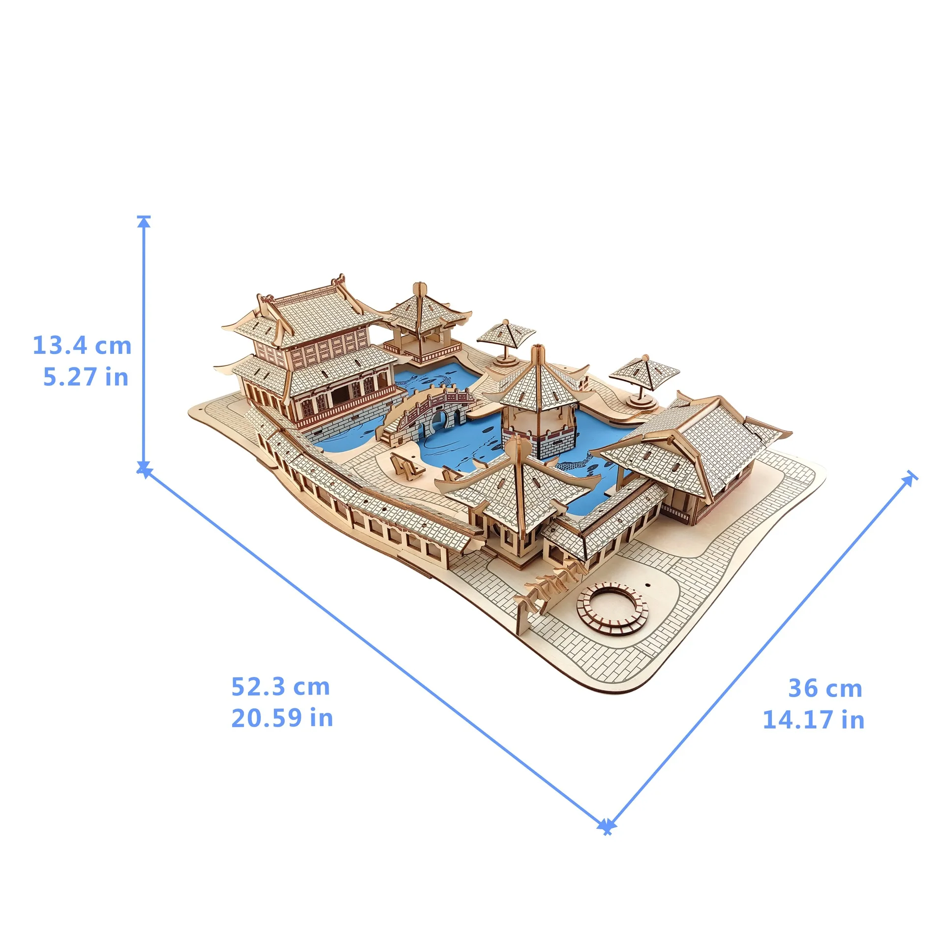 

3D Wooden 3D Puzzle Model Jigsaw Puzzle Laser Cutting Processing DIY Educational Toy Suzhou Gardens