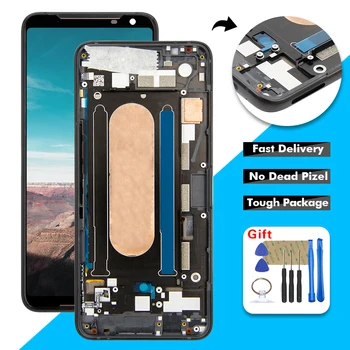 

6.59" LCD Display For ASUS ROG Phone II 2 ZS660KL i001D i001DB LCD Display Touch Screen Digitizer Glass Panel Assembly + Frame