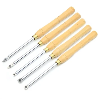 

Wooden Handheld Tungsten Titanium Alloy Blade Woodworking Lathe Tool Woodworking Turning Tools Replaceable Blade
