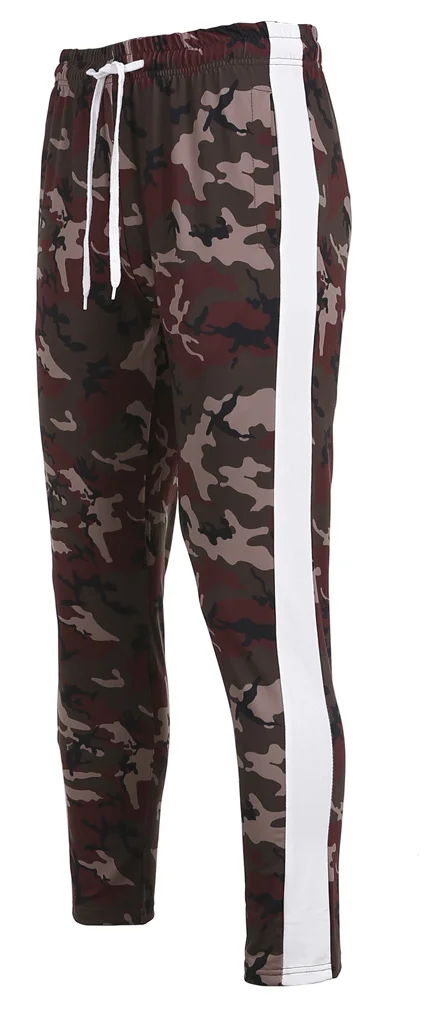 Yellow Camouflage Мужские спортивные штаны, активный эластичный хипстер, на молнии, повседневные облегающие камуфляжные тренировочные брюки с карманами, мужские тренировочные спортивные штаны - Цвет: Yellow Camouflage