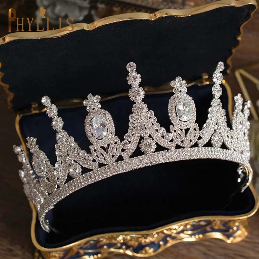 A213 Bridal Tiara Rhinestone Headbands Wedding Crown Princess Queen Diadem Crystal Bride Hair Accessories Fancy Women Headdress