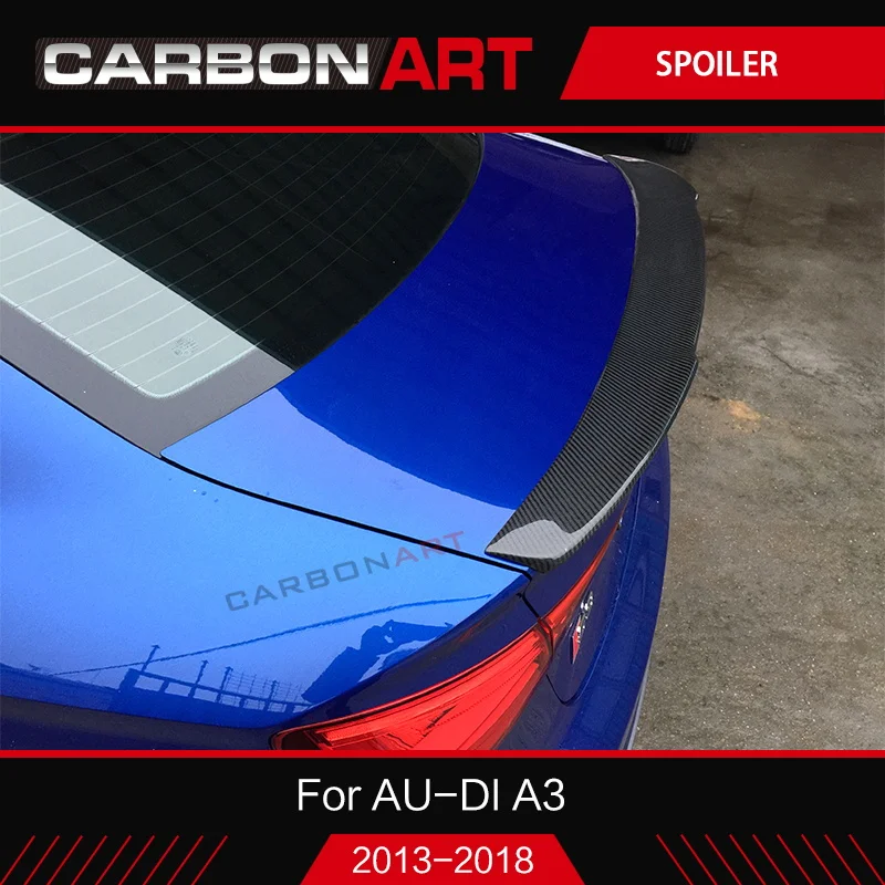 Спойлер для багажника Audi i A3 S3 8V 2017 2018 автомобильный Стайлинг Углеродные Запчасти