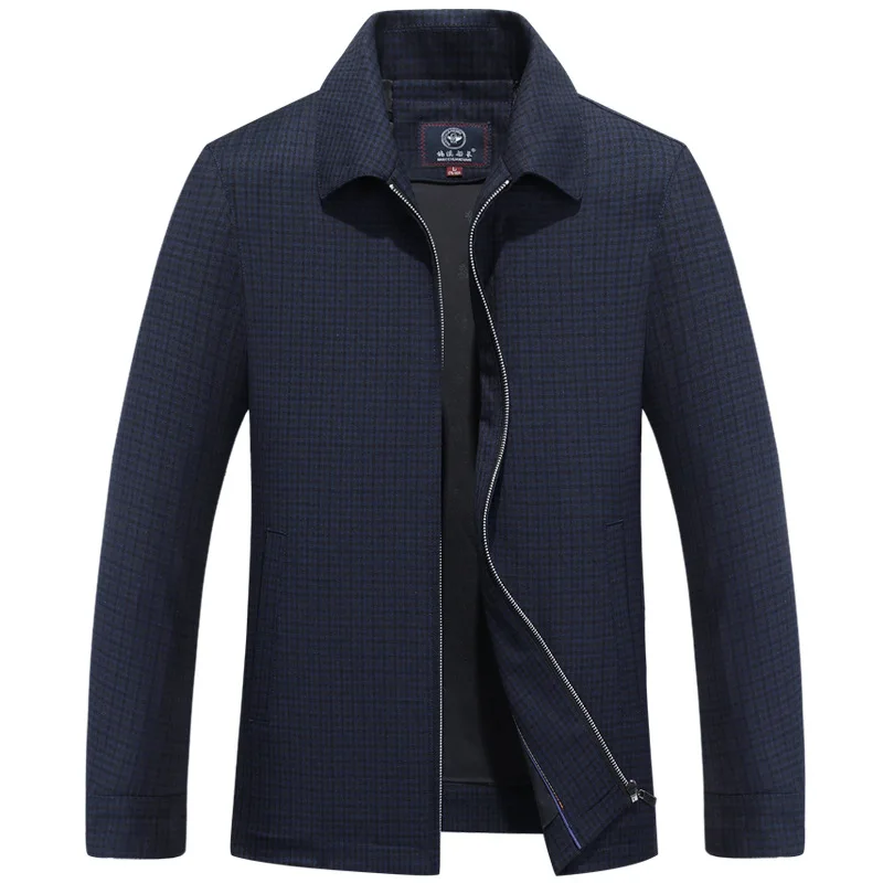 

2019 Spring And Autumn New Style Middle-aged Men Jacket Men's Casual Men'S Wear Business Fold-down Collar Men Woolen Jacket
