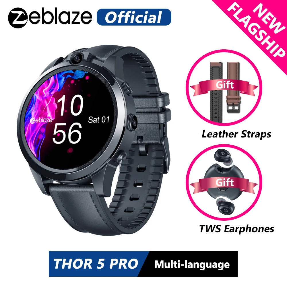 Kostenloser Leder Straps] TWS Kopfhörer Neue Flaggschiff Zeblaze THOR 5 PRO  Keramik Lünette 3GB + 32GB dual Kamera Gesicht Entsperren Smart Uhr|Smart  Watches| - AliExpress