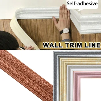 

Wall Trim Line Skirting Border 3D Pattern Sticker Decoration Self Adhesive Waterproof Strip XHC88