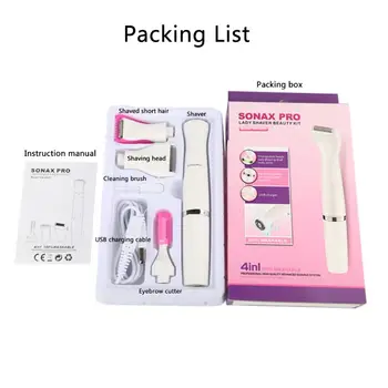 

Mul-tifunction Mul-tifunction 4 in1 Waterproof Hair Removal Tool USB Rechargable Electric Body Trimmer Set Hair Trimmer Eyebrow