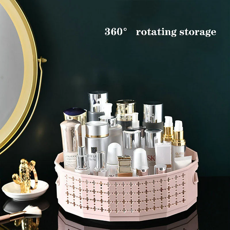 

Rotating Organizer Cosmetic Storage Box Kitchen Bathroom Accessories Fruit compartment Multifunctional Desktop Spice Storage