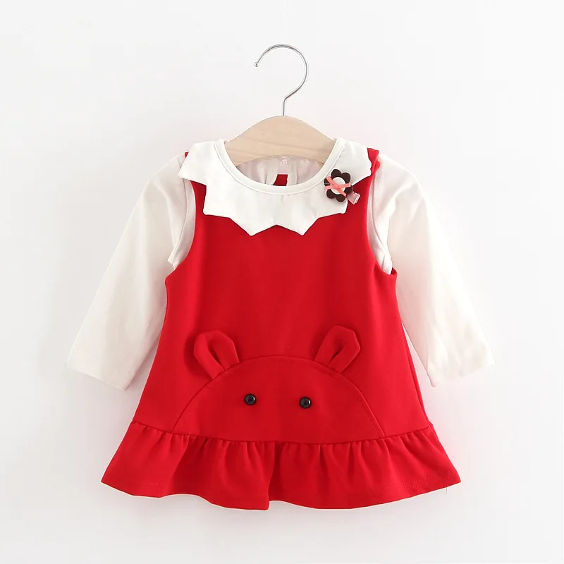 

A Generation of Fat New Style Girls Spring And Autumn Dress Aged 1-2 Years 3 Childrenswear Children Baby Girls Thick Princess Sk