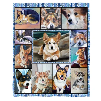 

Shiba Inu Funny 3d printed fleece blanket for Beds Hiking Picnic Thick Quilt Fashionable Bedspread Sherpa Throw Blanket