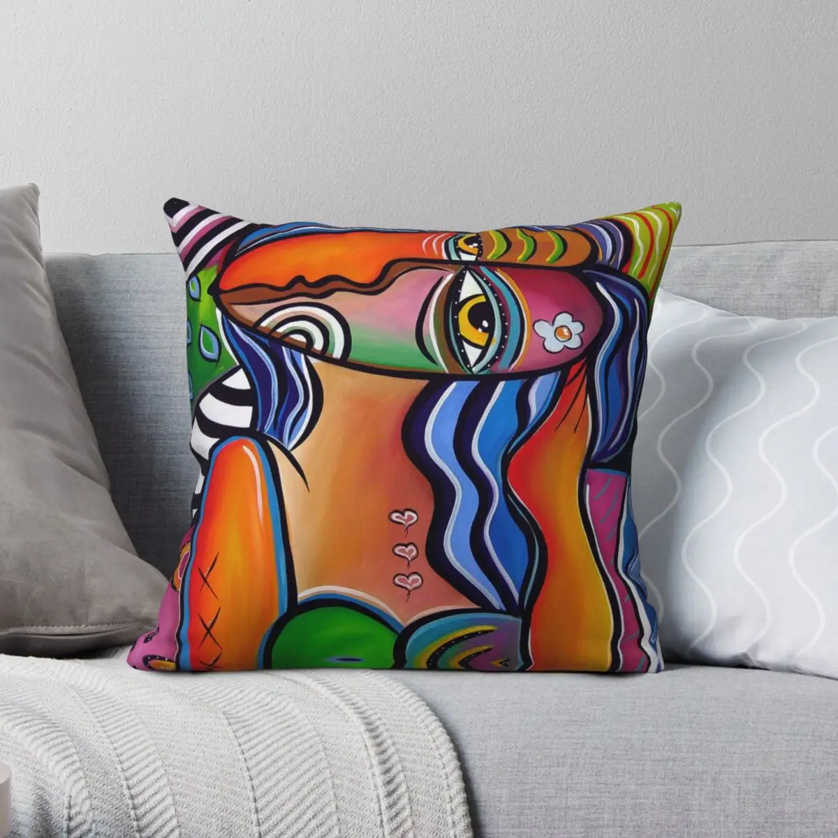

Pablo Picasso Square Pillowcase Polyester Linen Velvet Creative Zip Decorative Throw Pillow Case Room Cushion Cover