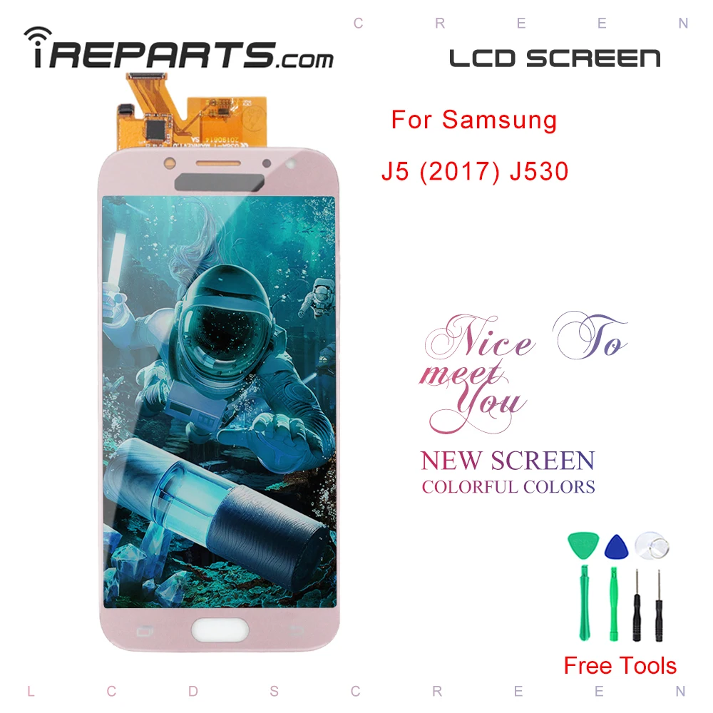 

IREPARTS Display and Touch Screen for Samsung Galaxy J5 2017 5.2'' Replacement LCD Pantalla J530 J530F/G + Free Tools