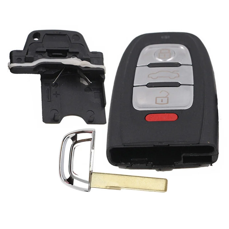 KEYECU 3/3+ 1/4 кнопки для Audi A3 A4 A5 A6 A8 Quattro Q5 Q7 A6 A8 Замена интеллектуальный пульт дистанционного управления для автомобильного ключа чехол Fob