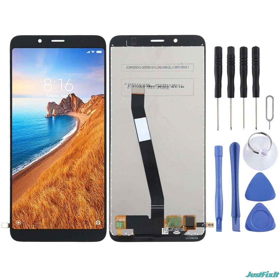 Black No Frame Для Xiaomi Redmi 7A ЖК-дисплей кодирующий преобразователь сенсорного экрана в сборе с рамкой Замена запасных частей с инструментами - Цвет: Black No Frame