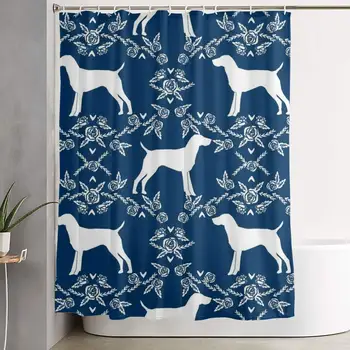 

Durable Waterproof Shower Curtain Polyester Fabric, Decorative Bath Curtain with 12 Pack Plastic Hooks - 72" x 72", Dachshund