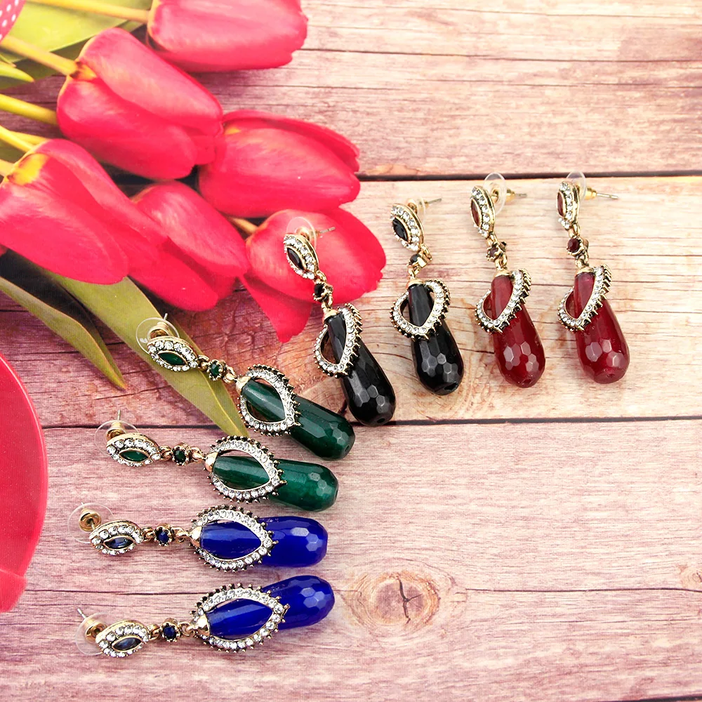 Серьги капельки SUNSPICE MS. роскошные серьги из натурального камня в этническом