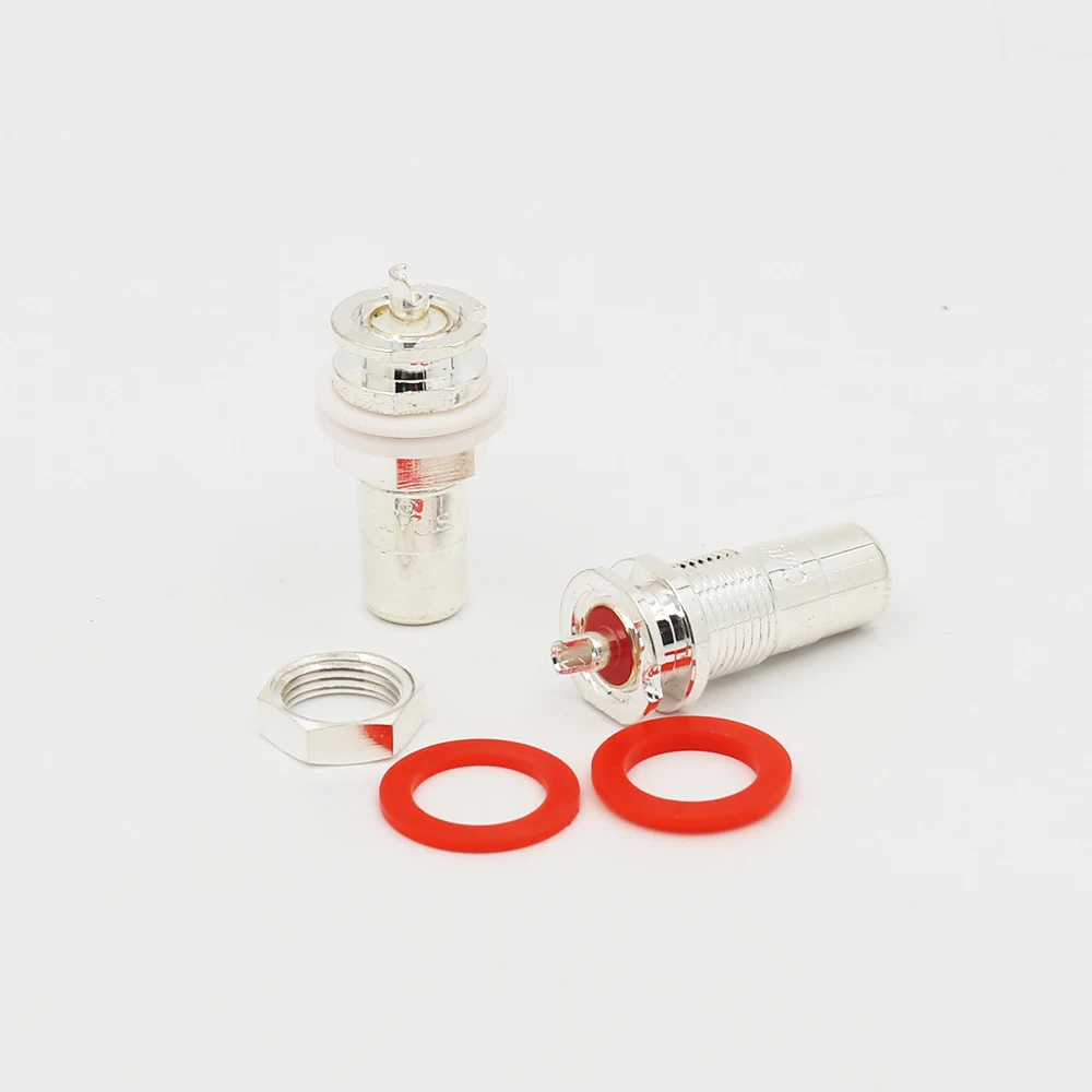 4 шт. посеребренные RCA разъем RCA шасси Женский RCA разъем Hifi без логотипа
