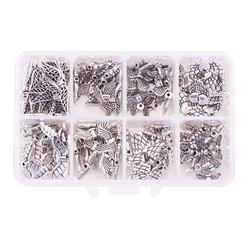 

Silver Wing Bead Set Diy Alloy Accessories Trinkets Handmade Bracelet Beading Material 160 Pcs