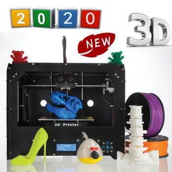 

CTC 3D Printer Dual Extruder + Dual nozzle Two Color Printing 3d Printer / send 0.3KG Abs or Pla Spools for free US Stock