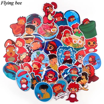 

Flyingbee 36 Pcs Sticker Ponyo Anime Stickers for DIY Luggage Laptop Skateboard Car Motorcycle Bicycle Stickers X0903