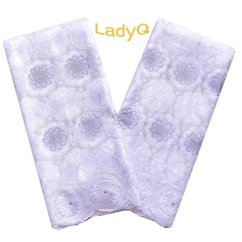 

Dubai White Swiss Voile Lace Fabric 2018 High Quality Magenta Lace Fabric Rhinestones 5 Yard Swiss Cotton Newest Lace Fabric