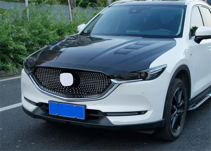Для алмазных грилей Mazda CX-5 17 18 19 CX5 передний бампер полный звезда гонки решетка грили крышка отделка автомобиля Стайлинг Аксессуары гриль