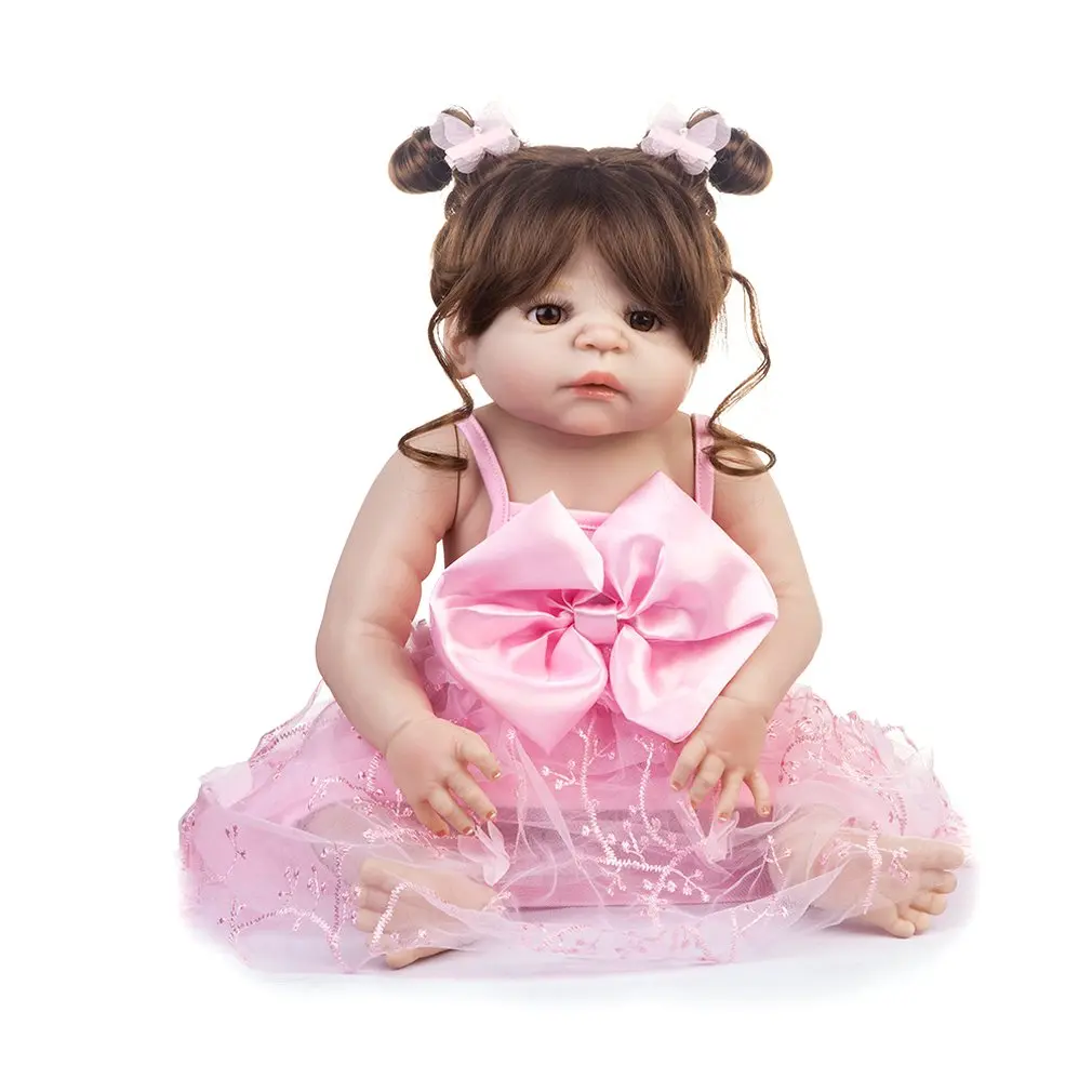 

BM0059 Funny Soft Body Silicone Lifelike Dress Reborn Baby Doll Toy Clothes Set For Girls Early Education Toys