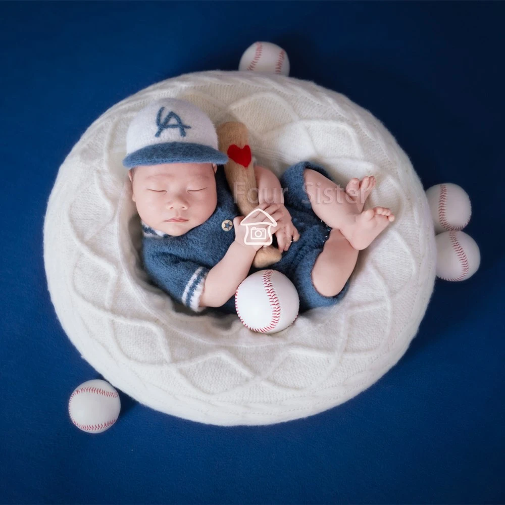 写真アクセサリー ベビー服 ヘアニット野球スポーツセット 新生児写真アクセサリー Newborn Photography Aliexpress