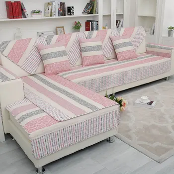 

Sitting Room SOFA COVER Stripes Pure COTTON SOFA TOWEL Summer General Contracted Modern Common Used Sofa Pad