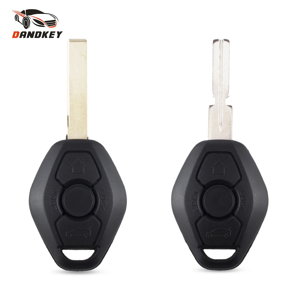

Dandkey 3 Button Remote Key Case Shell For BMW 3 5 7 Series 325 325i 325ci 330 330i 325 325i 525 525i X5 X3 Z3(HU92/HU58 Blade)