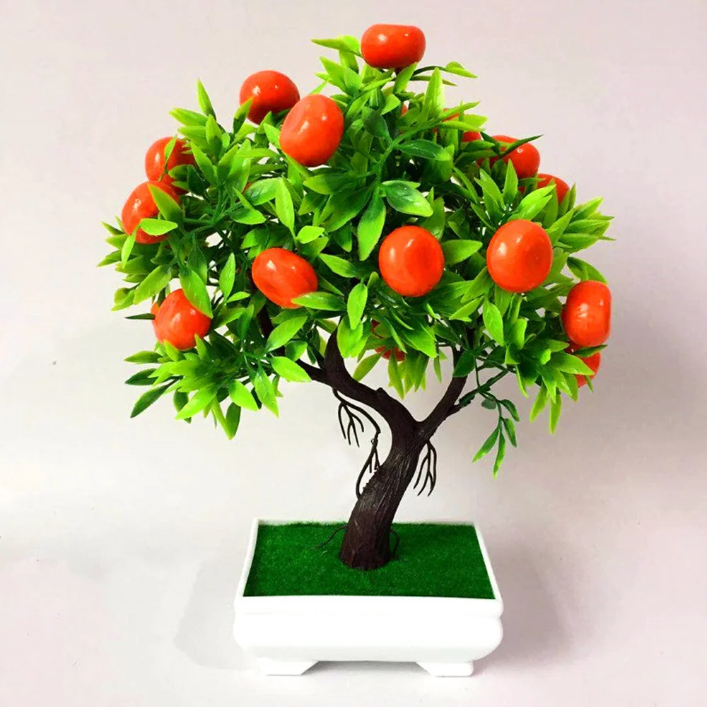 Simulation Orange Tree Artificial Plastic Home Decoration Fake Plant Fruit Lightweight Lifelike | Дом и сад