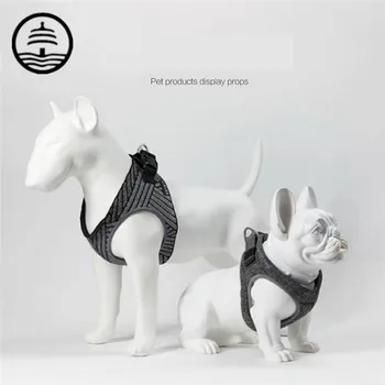 

WU CHEN LONG SIMULATION PIT BULL TERRIER ART SCULPTURE ANIMAL DOG STATUE RESIN CRAFTS AMERICAN DISPLAY PROPS DECORATION R5527