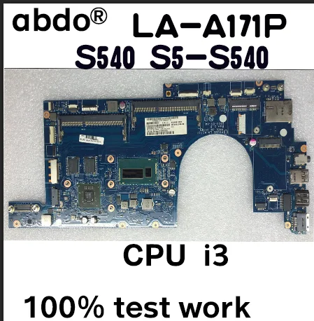 Abdo VIUS6 LA-A171P для lenovo Thinkpad S540 S5-S540 материнская плата для ноутбука Процессор i3 4010U GPU HD8670M 2G DDR3 тестовая работа