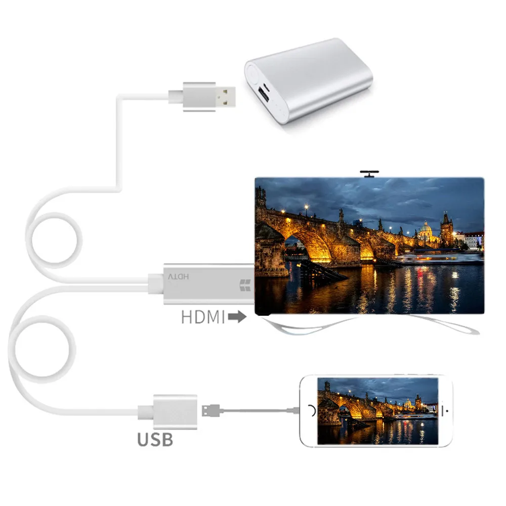 Мини-кабель usb 2 в 1 USB 3,0-HDMI 4K HD 1080P цифровой HD tv AV tv Кабель-адаптер Шнур для iPhone XS/XS MAX/XR