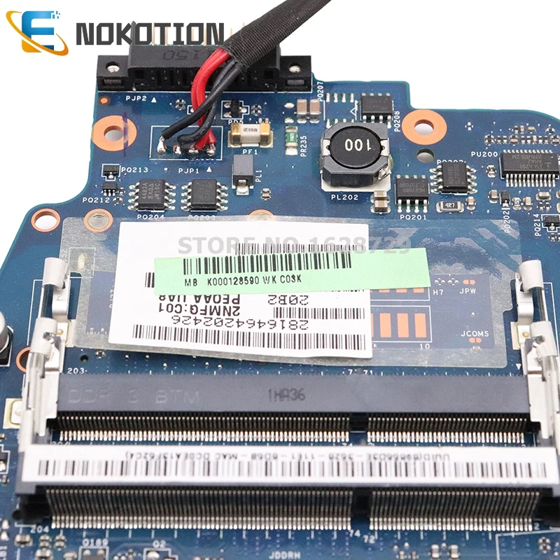 NOKOTION PHQAA LA-6832P K000125610 основная плата для Toshiba Satellite A660 A665 PC материнская плата HM65 DDR3 полный тест