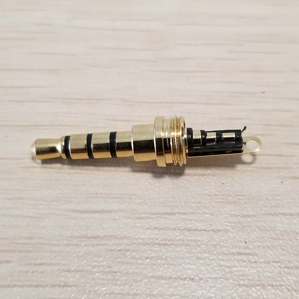 100pcs lot 4 Pole 3 5mm Plug Male Headphone Jack 3 5 mm Audio Connector For 4mm Cable Adapter