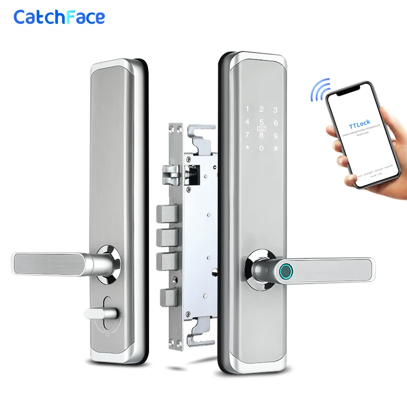 

Biometric Fingerprint Door Lock Keyless Smart Lock Digital WiFi App Bluetooth Fingerprint Lock Electronic Home Lock Dual Battery
