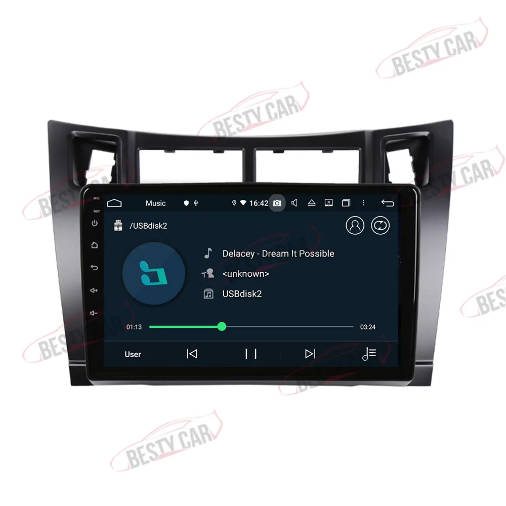 " ips Android 9,0 автомобильный мультимедийный плеер Радио стерео для Toyota Vios Yaris Belta 2007~ 2013 gps навигация wifi OBD2 DSP черный