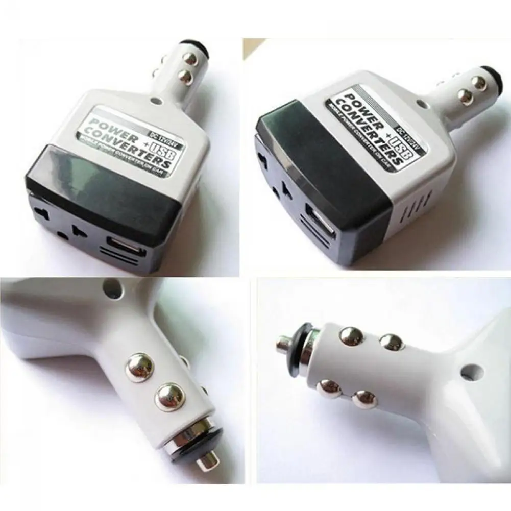 Portable DC 12V/24V to AC 220V USB Car Power Inverter Converter Charger Adapter car converter,power inverter converter