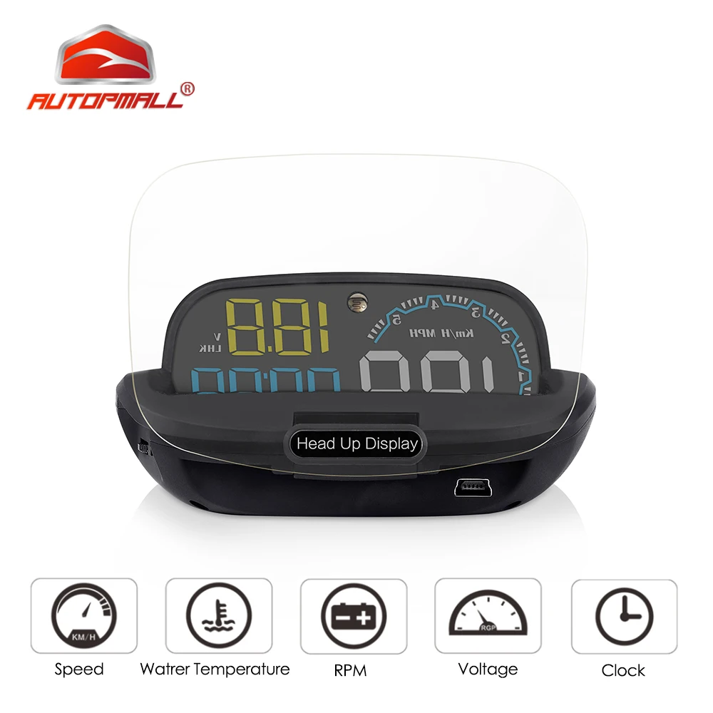 

C600 Car Hud Head Up Display OBD Car Auto Overspeed Alarm Driving Computer Car Hud OBD2 Head Up Display Windshield Led Display