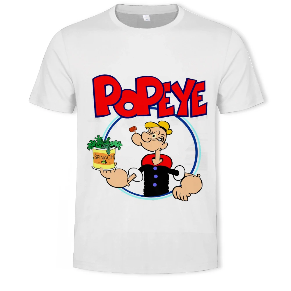 Футболка Popeye с 3D принтом персонажа из анимации Мужская футболка коротким рукавом