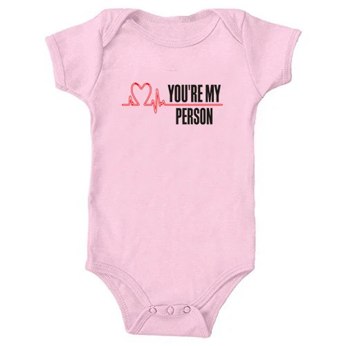 Черное хлопковое боди для новорожденных с принтом «You'm My Person», боди для маленьких мальчиков, одежда для детей 0-18 месяцев - Цвет: Pink