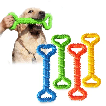 

1 Piece TPR Large Pull Ring Bone Dog Toy Pet Molar Bite-Resistant Stick Barbed Toy Dog Training Device For Medium Large Dogs