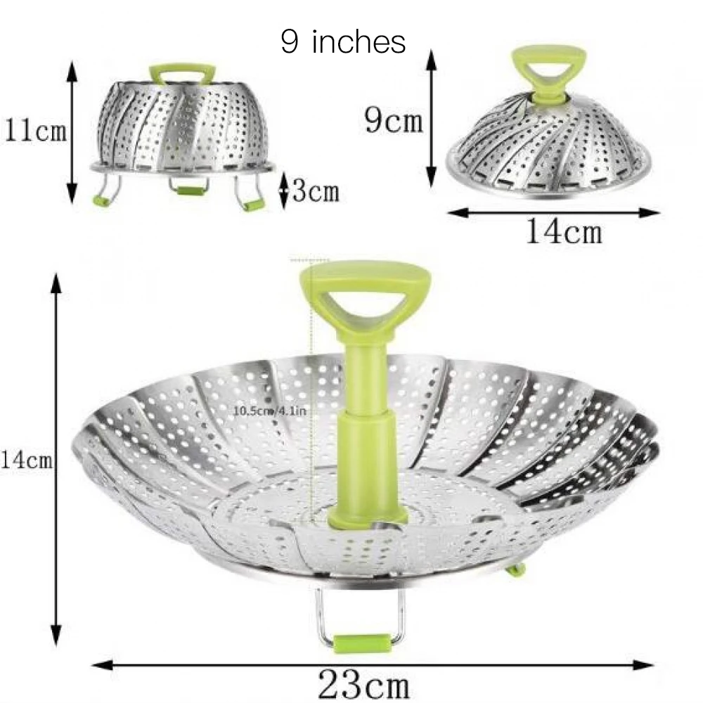 Посуда для пароварки, корзина для приготовления пищи на пару, сетчатая Пароварка из нержавеющей стали, складная пищевая, фруктовая, овощная, пароварка из нержавеющей стали